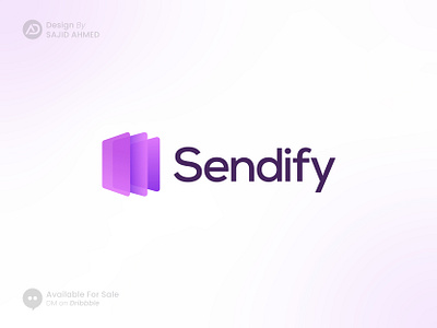 Sendify Logo for File Sharing & Tech Platform abstract logo ai logo branding business logo company logo corporate creative logo crypto logo data transfer logo design file sharing logo gradient logo illustration logo logo design modern logo saas logo tech logo ui web3 logo