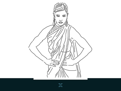 Portrait Practice_ Shruti Haasan_ In Lines_11 illustration
