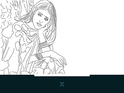 Portrait Practice_ Shruti Haasan_ In Lines_13 illustration
