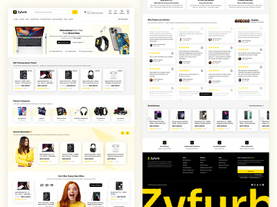 Refurbished Electronics E-Commerce Website clean design digital product e commerce electronics store figma interactive design landing page minimal design mobile friendly online store product design refurbished electronics responsive design shopping experience ui ux user experience user interface web app web design website layout