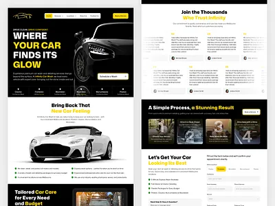 Car Wash Online Booking Website appointment system booking experience car wash website clean design figma landing page minimal design mobile friendly online booking online services product design responsive design service booking service platform ui ux uiux design user experience user interface web app website