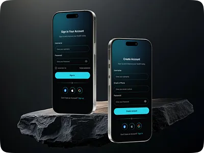 AI Powered Learning Mentor Mobile App Log In & Sign Up 3d ai ai app ai mentor app ai mortgage app ai powered app dark ui forgot password ios app login login form login screen mobile app registration sign in sign up sign up form sign up page ui