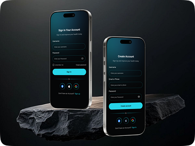 AI Powered Learning Mentor Mobile App Log In & Sign Up 3d ai ai app ai mentor app ai mortgage app ai powered app dark ui forgot password ios app login login form login screen mobile app registration sign in sign up sign up form sign up page ui