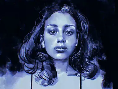 Blue illustration procreate