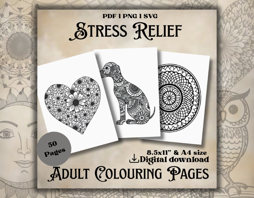 Zentangle Inspired Stress Relief Adult Colouring Page coloring for adults colouring pages for adults mandala vector zentangle