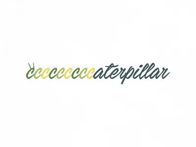 Caterpillar | Typographical Poster caterpillar graphics illustration insect letters poster sans serif simple text typography