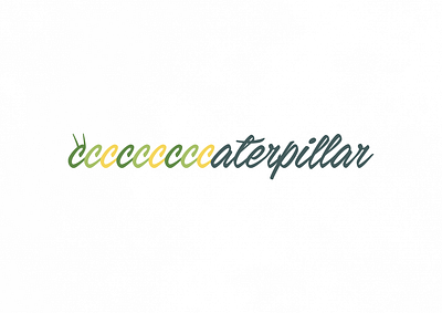 Caterpillar | Typographical Poster caterpillar graphics illustration insect letters poster sans serif simple text typography