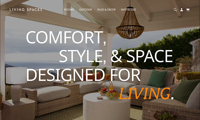 Living Spaces Home Page Redesign HW design graphic design redesign ui ux uxui design website