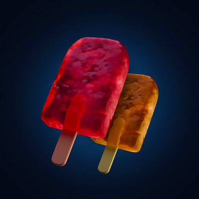 Popsicle Ice Cream 3d blender cute graphic design illustrations rendering