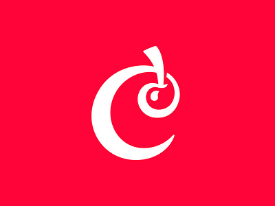 Simple Letter C Cherry Logo baverage branding c cherry design drink food fruits fun graphic design initial letter logo mark minimalist simple sweet