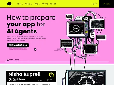 AI Agent abstract branding cyber cyberpunk design digital electronic future graphic design icon illustration infographic retro sci fi screen ui vector