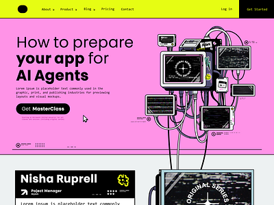 AI Agent abstract branding cyber cyberpunk design digital electronic future graphic design icon illustration infographic retro sci fi screen ui vector