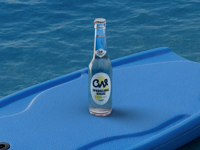CreativeWise Summer Sprints 3d art direction beverage branding bottle mockup brand activation branding campaign concept creativewise label design ocean vibes packaging mockup product render seasonal branding social content summer 2025 summer campaign visual identity