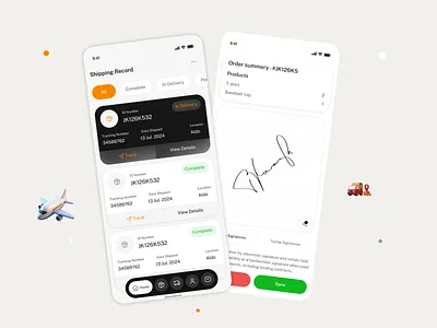 Parcel Tracking Mobile App account app dashboard delivery desivery service ios logistic overview package parcel postal postal service setting track tracking tracking app tracking package transport truck ui