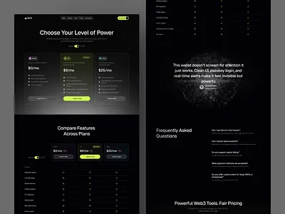 Zyra - Web3 Pricing ai business clean crypto fintech investment modern nft payment pricing page pricing plans tansaction technology typography ui ux wallet web3 web3 wallet website