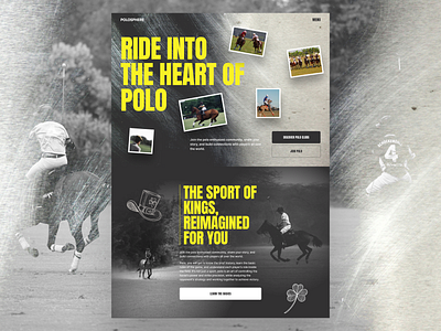 Polosphere - Polo Sport Landing Page Exploration bold elegant futuristic landingpage minimal mobile photo photo based photographic polo responsive sports web website