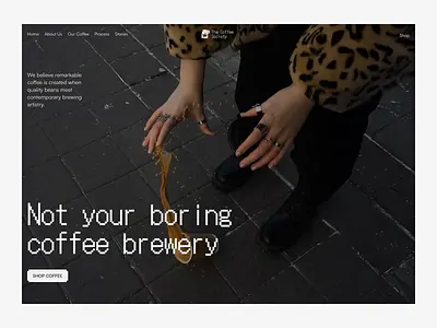 Coffee Brewery Landing Page animation coffee brewery landing page coffee brewery website coffee landing page coffee ui coffee website interaction landing page landing page animation ui website website animation