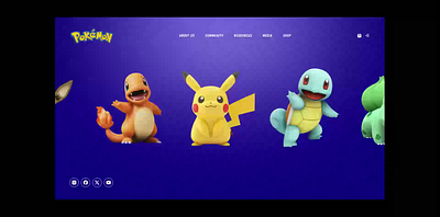 Pokémon Portal – Discover the World of Pokémon 3d branding colorful fun graphic design pikachu pokemon ui