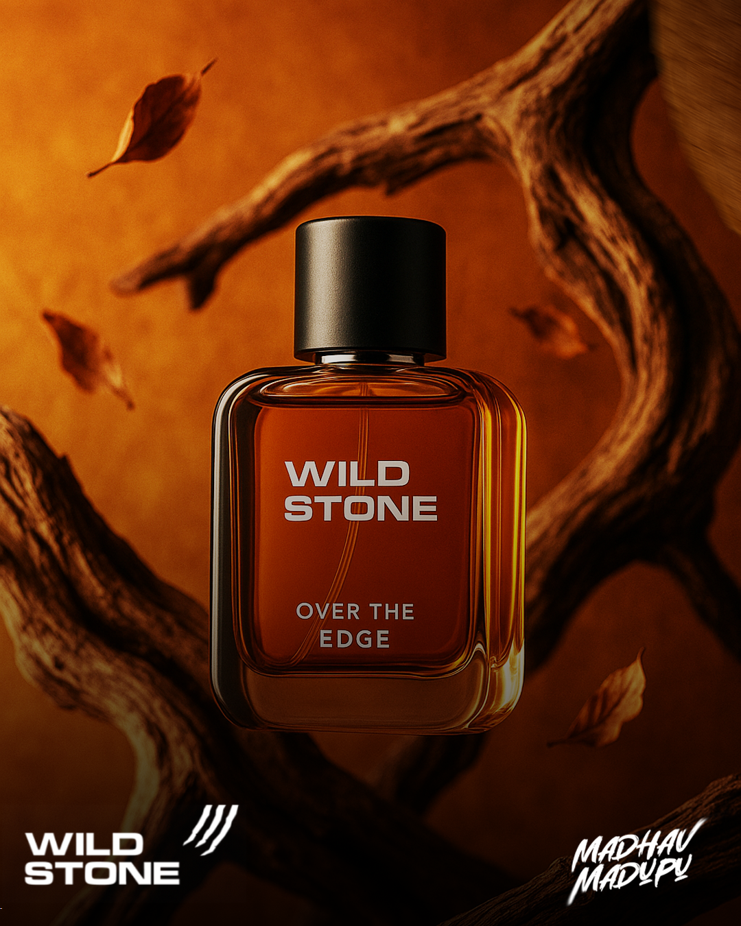 Wild Stone Advertisement advert ai design effects graphic design madhav madupu madhavmadupu mockup motion graphics perfume photoshop product prompt