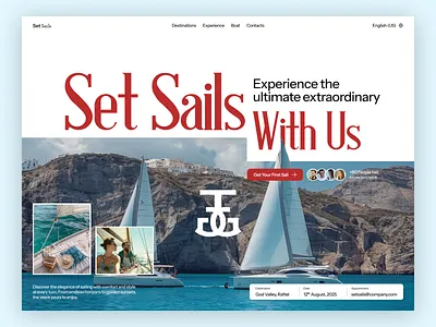 Set Sails - Boat Sailing Services Hero boat hero landingpage sailing services