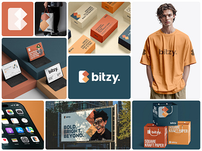 Bitzy branding b lettermark bento design brand design brand identity branding company concept creative ecommerce fintech idea logo logo design minimal modern saas startup tech brand technology visual identity
