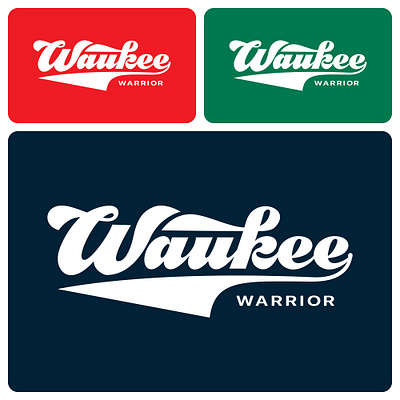 waukee warrior abstract branding brandmark design lettering logo logotype warrior wordmark