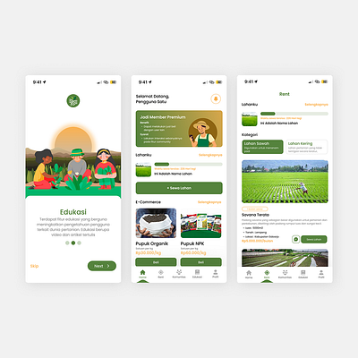 GreenGrow – Modern Farming & Agriculture App design exploration figma graphic design mobile app prototyping ui ui design ui ux ux ux research