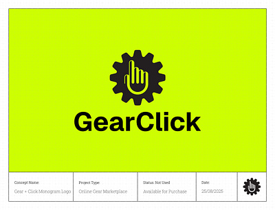 GearClick: Creative Logo for a Dynamic Online Gear Platform brand identity designer branding clicklogo digitalgea digitalmarketplace ecommercelogo engineeringlogo gadgetlogo gearandgadgetlogo gearclicklogo gearlogo logo logo designer logodesign logoforsale logogrid minimal logo monogramlogo onlineplatformlogo professionallogo
