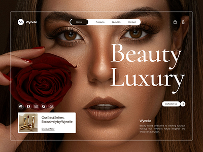 Wynelle – Makeup & Beauty Web Design beauty beauty design graphic design luxury brand luxury design make up design ui user interface web design website design