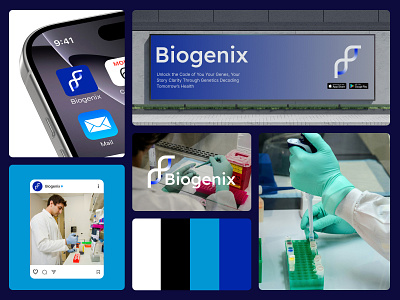 Biogenix - DNA Lab Medical logo branding custom logo genetic logo graphic design iconic logo logo logo design medical logo modern logo technology logo