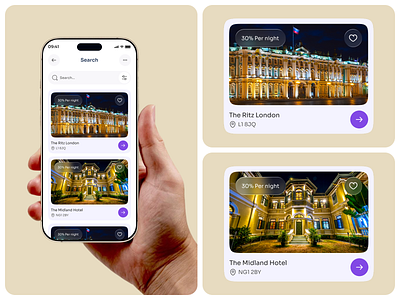 Home-ToGo Vacation Rentals App UI/UX bed and breakfast booking booking app clean filters hotel location map mobile app mobile app design product page rent rental app rentals room vacation rental vacation rentals