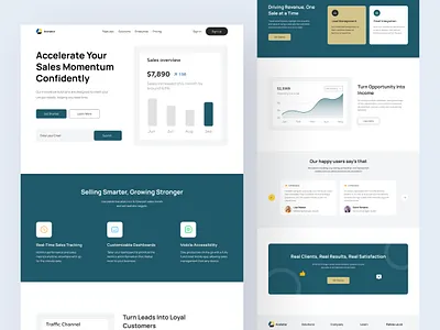 Sales Management SaaS Website Landing Page business homepage landing page landingpageui saas saas ui salas funnel sales ui ux web page web ui website website design webux