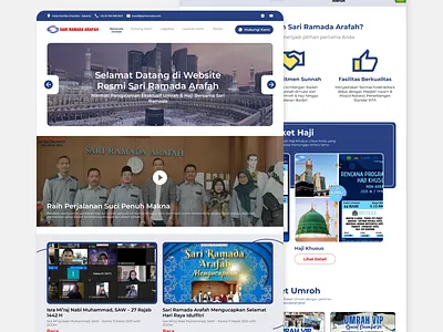 Sari Ramada Arafah – Hajj & Umrah Travel Company Website Design company profile designer figma graphic design mockup prototype ui ui design ui ux ui ux design ui ux designer ux website
