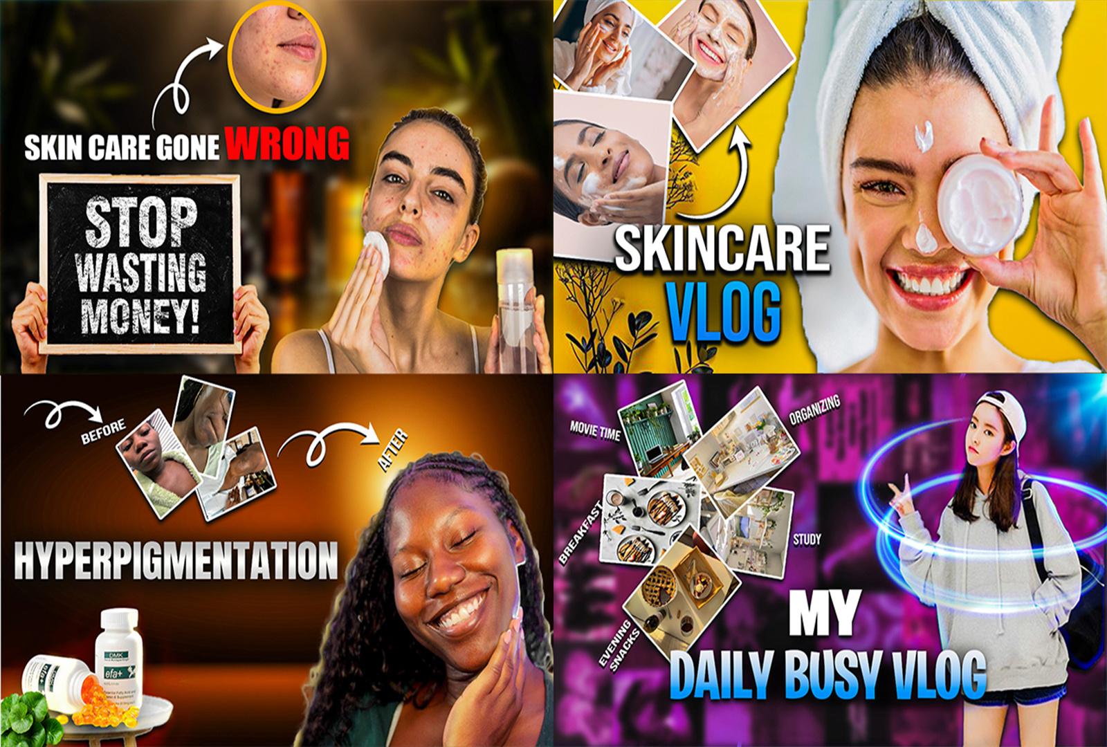 Example of Clickbait Skincare Youtube Thumbnail