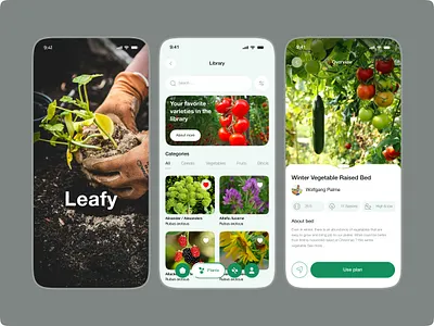 Garden Planner Mobile App android crm design figma design garden gardening growing home garden ios lifestyle mobile app modern nature plants saas seeds tree ui ux design vegetables