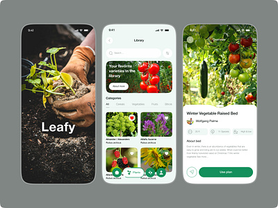 Garden Planner Mobile App android crm design figma design garden gardening growing home garden ios lifestyle mobile app modern nature plants saas seeds tree ui ux design vegetables