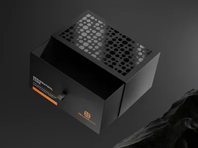 Box Packaging Concept 3d 3d modling 3d render blender box packaging branding dark theme design product packaging product visualization