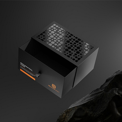 Box Packaging Concept 3d 3d modling 3d render blender box packaging branding dark theme design product packaging product visualization