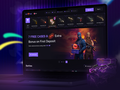 CS:GO Gambling Website UI Design casino couter strike cs2 csgo csgo dashboard csgo gaming csgo website dashboard design dota gaming gun gambling gun skin rust skin gambling