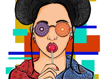 Illustration #1 - With mandala them branding design graphic design illustration logo typography vector