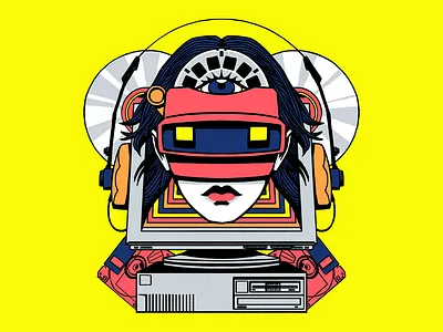 Animation Festival animation cd design diskette illustration photoshop view master yellow