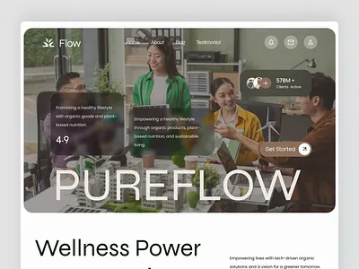Environmental Tech Startup Clean Modern Minimalist Landing Page about us blog card dashboard eco design eco startup ecommerce energy environment environmental website design green green website minimal minimalist sustainability sustainable web ui design website design