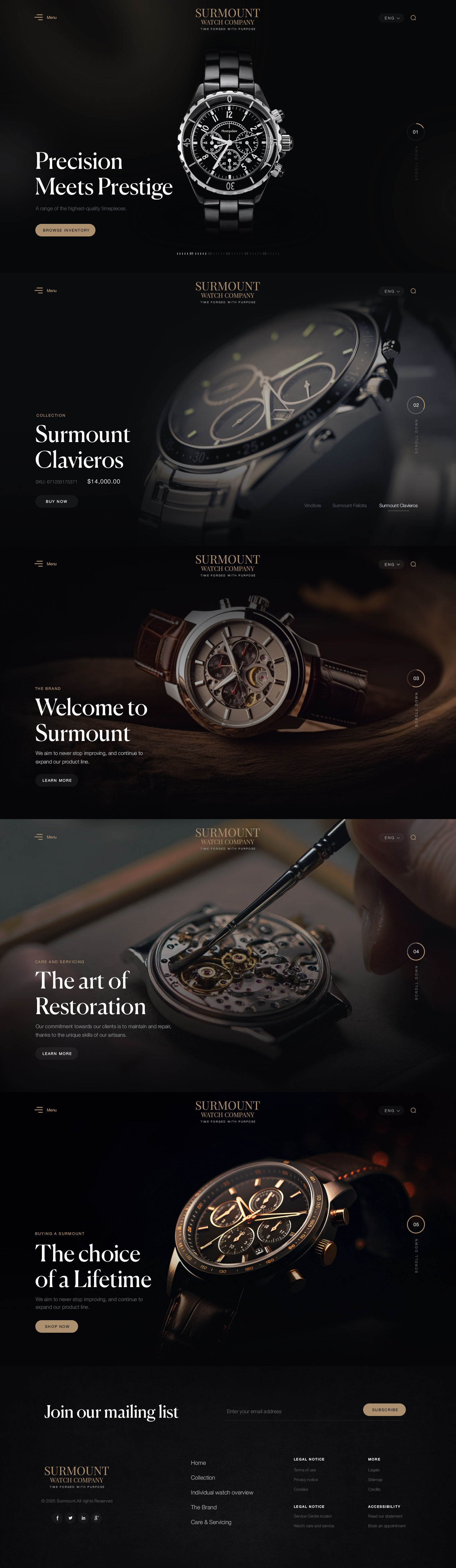 Surmount watch branding design photoshop ui web