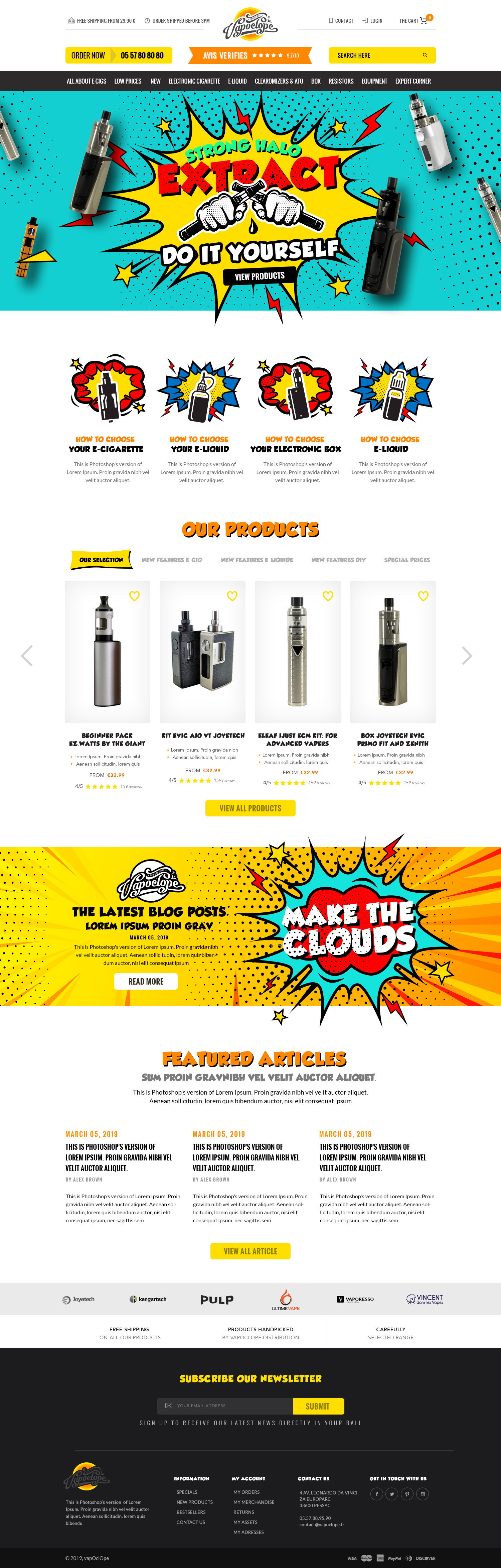 Vapoclope design illustration photoshop typography ui web