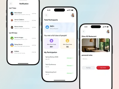 🍴 DineTrack – Alerts, Guests & Notes android app app concept app screen app showcase application ui clean design food app ios app mobile app design mobile app ui mobile interface mobile responsive modern ui notes app notifications and alerts participants participants tracking popular ui ux
