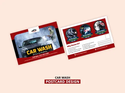 Car wash Post Card Design add design car wash car wash flyer design car wash post card design clint work graphic design post card design