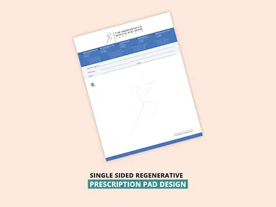 The Regenerative Sports | Single sided prescription pad design abdurrazzakasif clint happy work customer service customized design prescription pad design