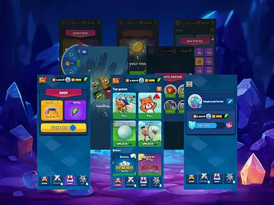 Game UI | Reward | Day streak | Lucky spin animation branding graphic design interface motion graphics motiondesign productdesign ui uidesign uxdesign visualdesign