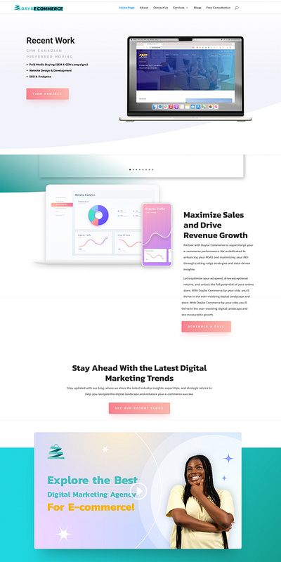Daybe Commerce brand identity branding design graphic design illustration logo design web design