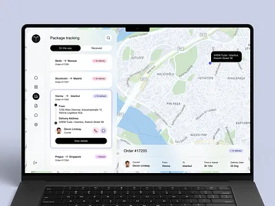 Logistics Fleet Management Web App b2b dashboard dashboard ui data dashboard enterprise software fleet management interactive map logistics popular saas ui design ui ux web web app web application design web design web interface